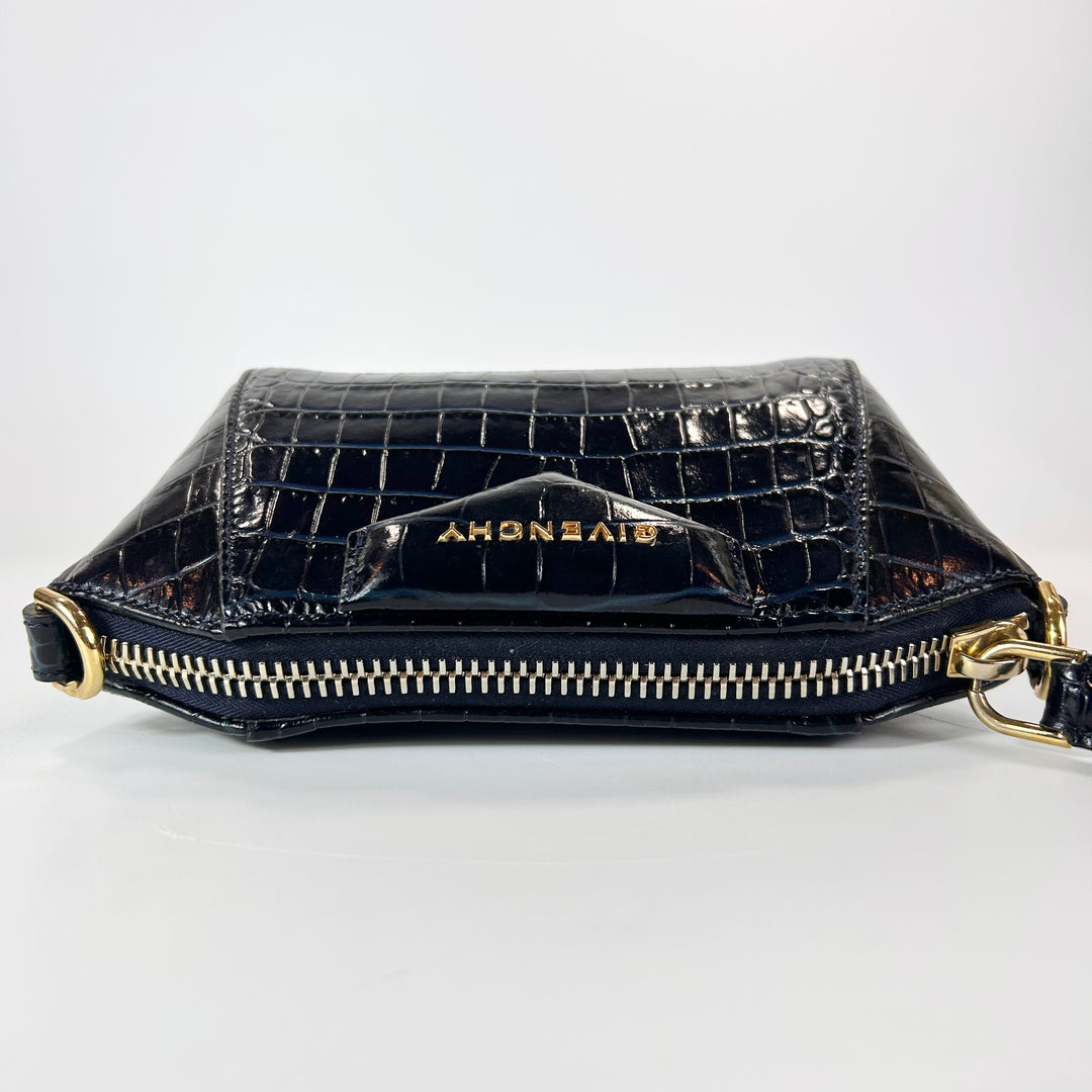 Givenchy Crocodile Embossed Nano Antigona Crossbody Bag