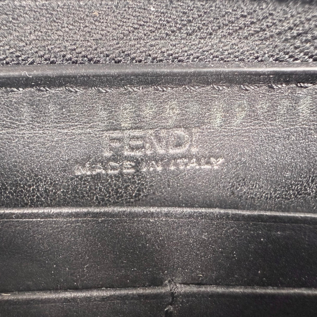 Fendi Monogram FF Leather Zip Around Wallet