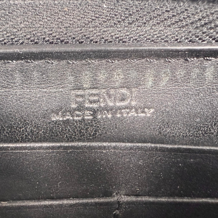 Fendi Monogram FF Leather Zip Around Wallet