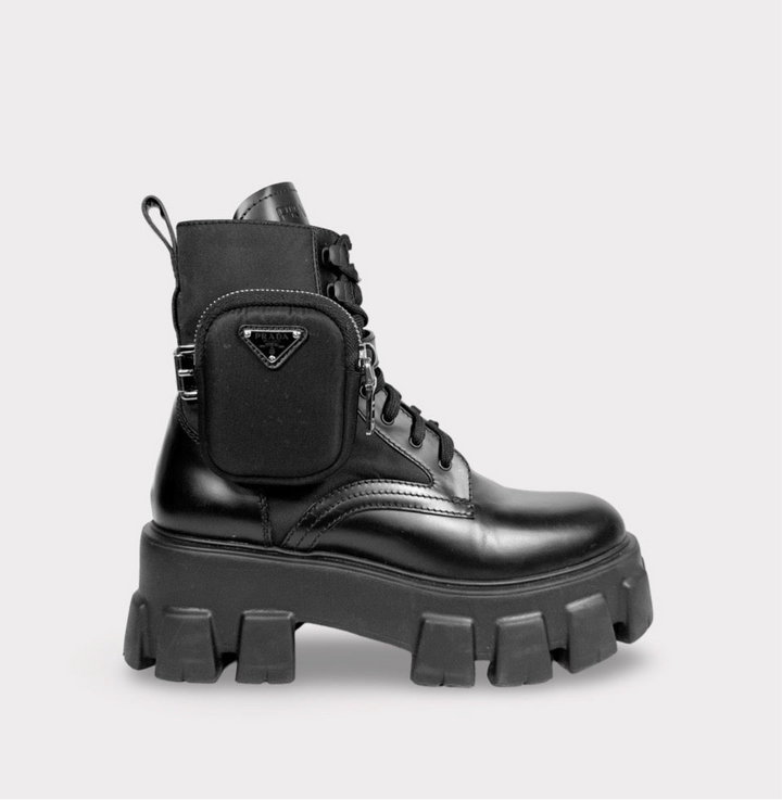 Prada Leather Monolith Combat Boot - Women’s 7.5