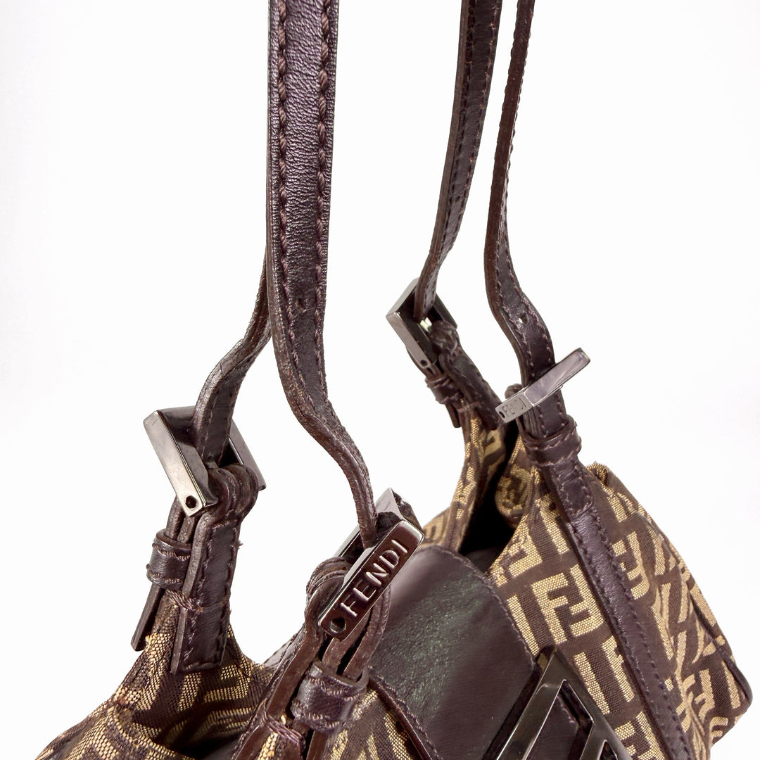 Fendi Zucchino Canvas Shoulder Bag
