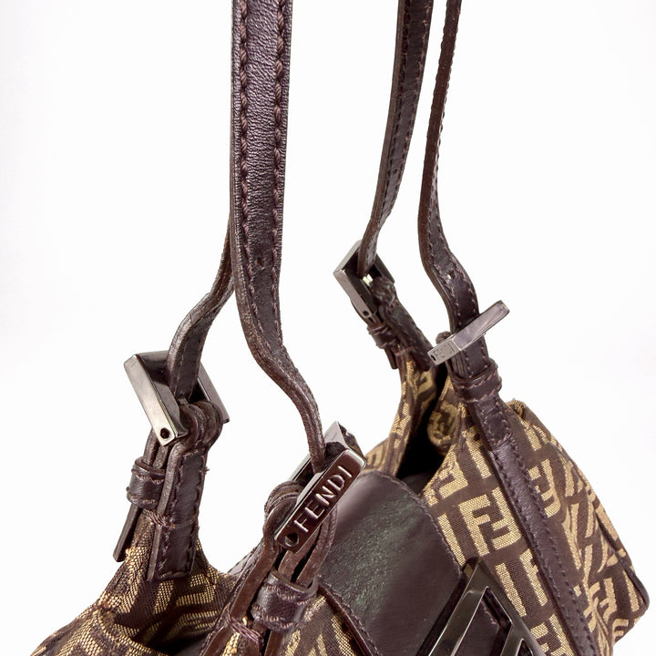Fendi Zucchino Canvas Shoulder Bag
