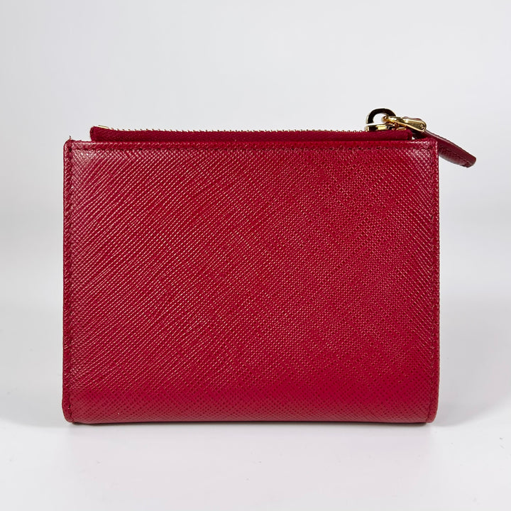 Prada Saffiano Compact Zip Wallet