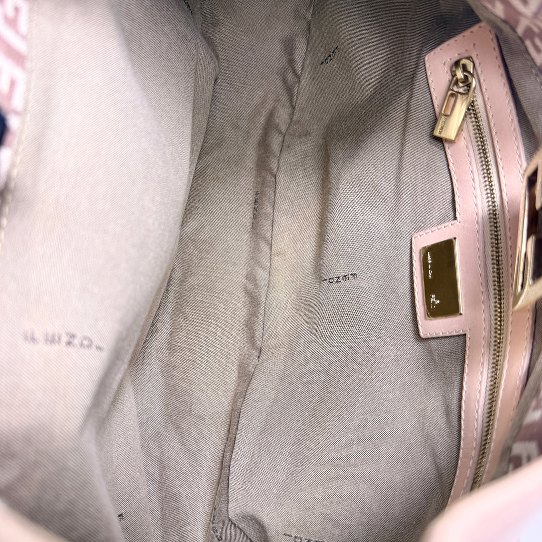 Fendi Zucchino Canvas Hobo Shoulder Bag