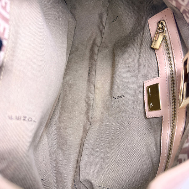 Fendi Zucchino Canvas Hobo Shoulder Bag