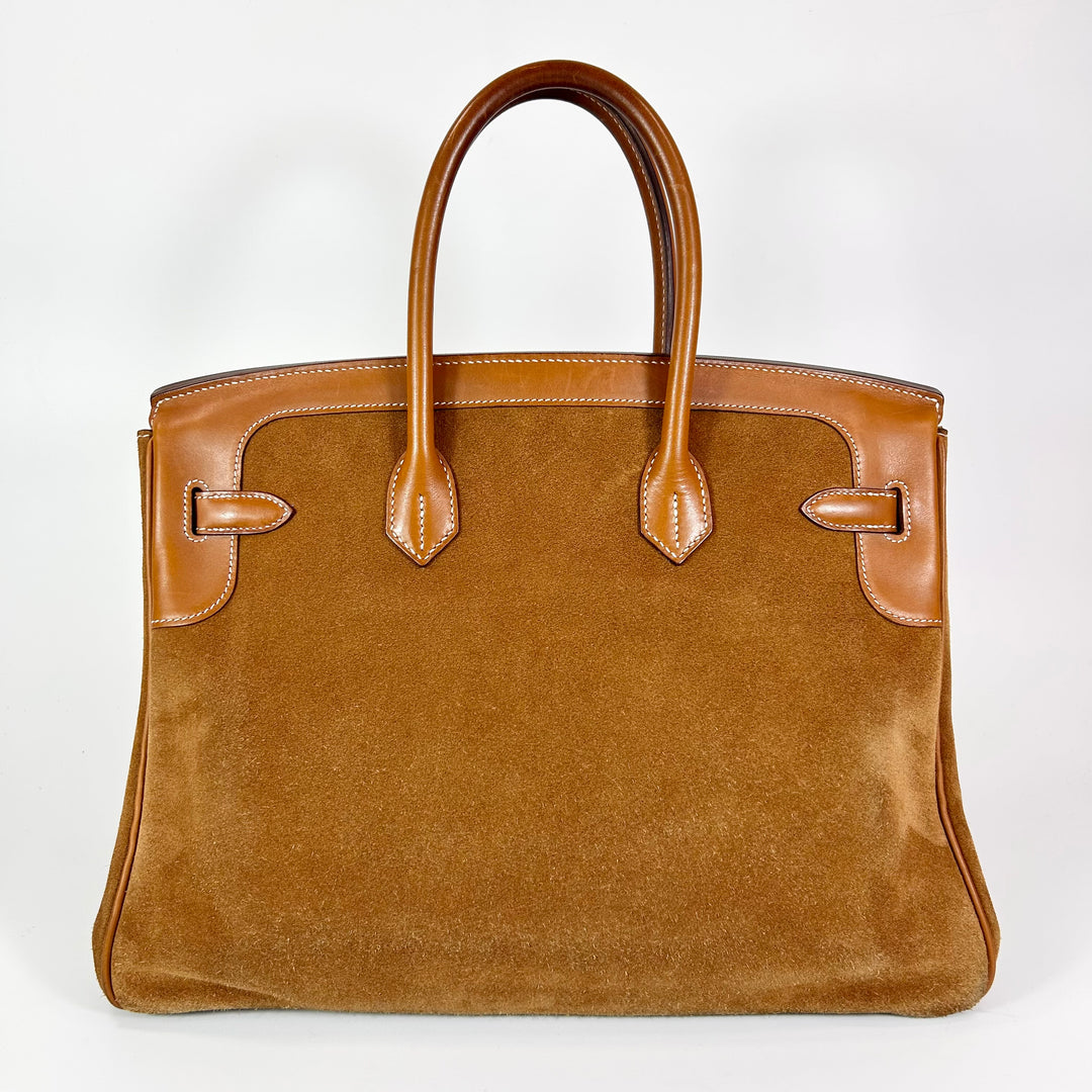 Hermès Birkin 35 Ghillies Grizzly Veau Doblis & Barenia