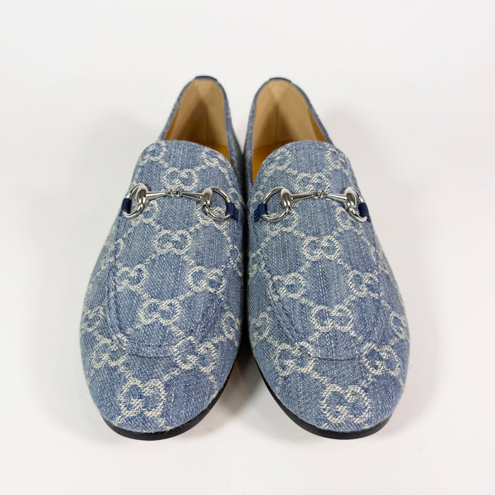 Gucci Denim GG Supreme Jordaan Horsebit Loafer - Women’s 6.5