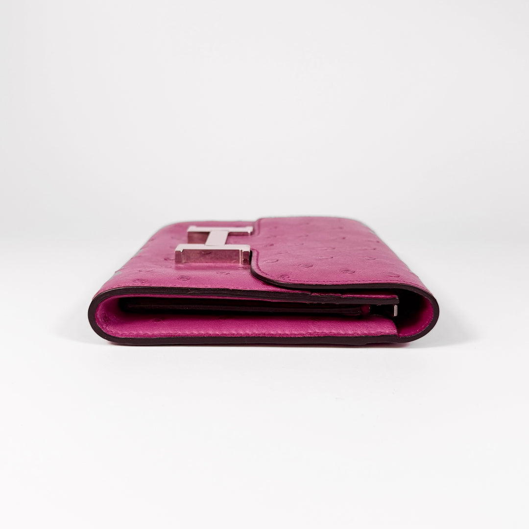 Hermès Fuchsia Ostrich Constance Wallet
