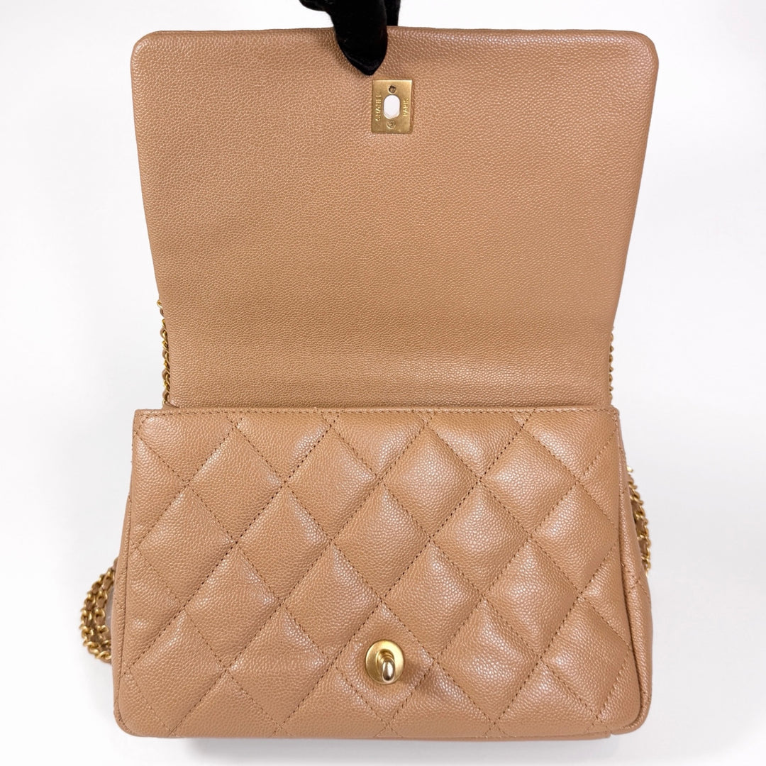 Chanel Quilted Caviar Never Ending Chain Flap Bag