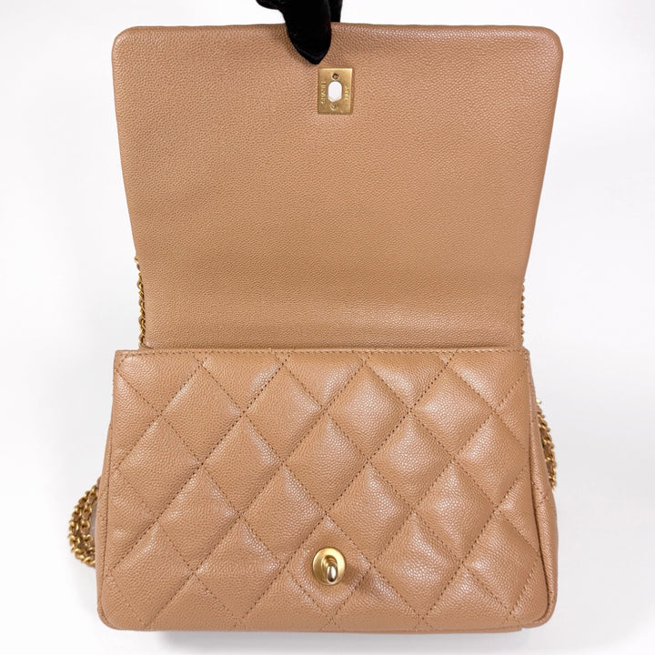 Chanel Quilted Caviar Never Ending Chain Flap Bag