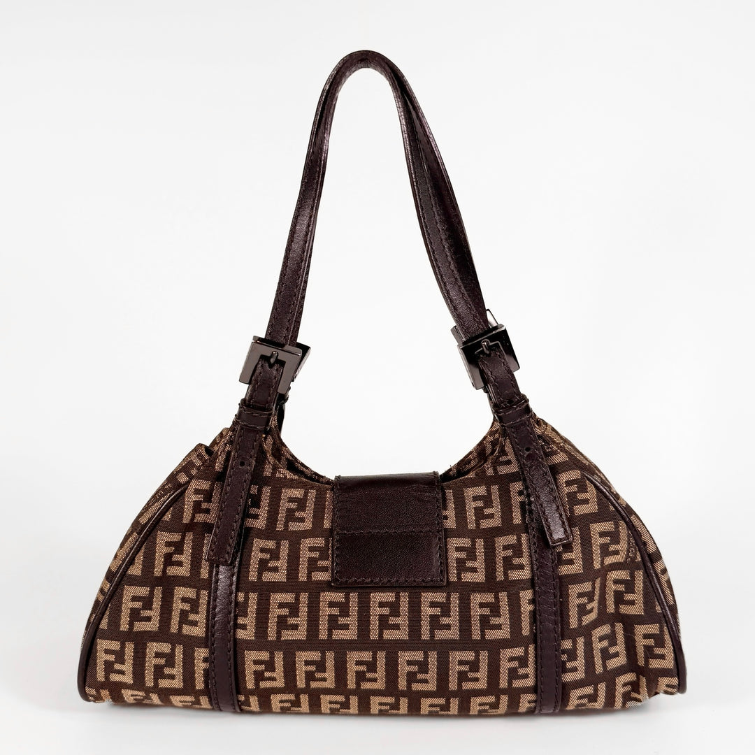 Fendi Zucchino Canvas Shoulder Bag