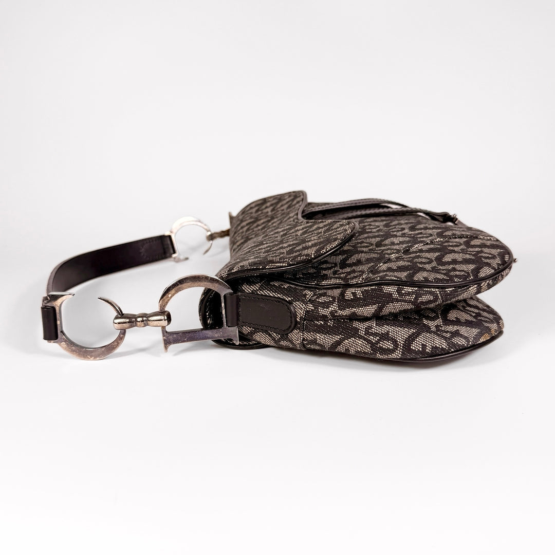 Christian Dior Oblique Canvas Saddle Bag