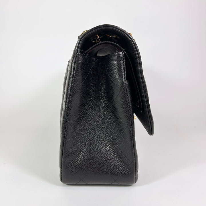 Chanel Jumbo Caviar Double Flap Bag Black