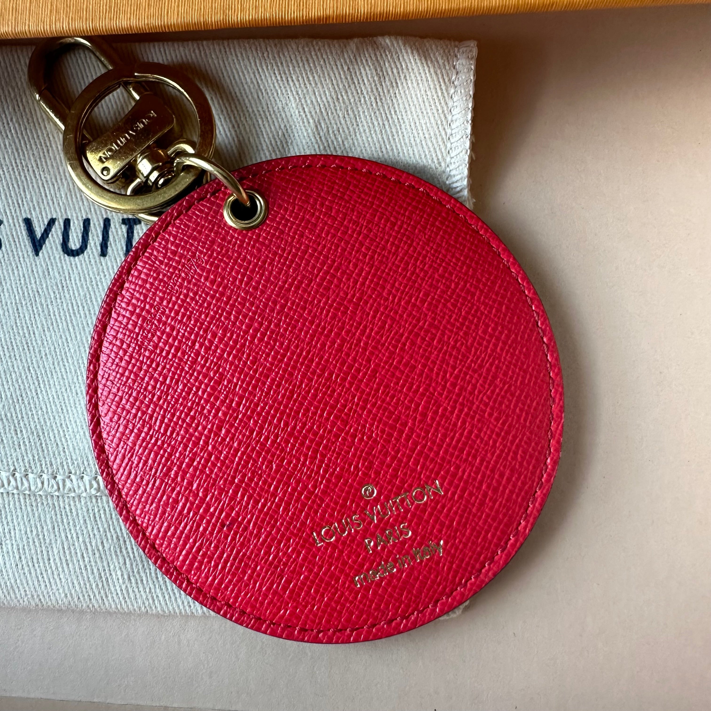 Louis Vuitton Red Monogram Illustre Multi V Bag Charm