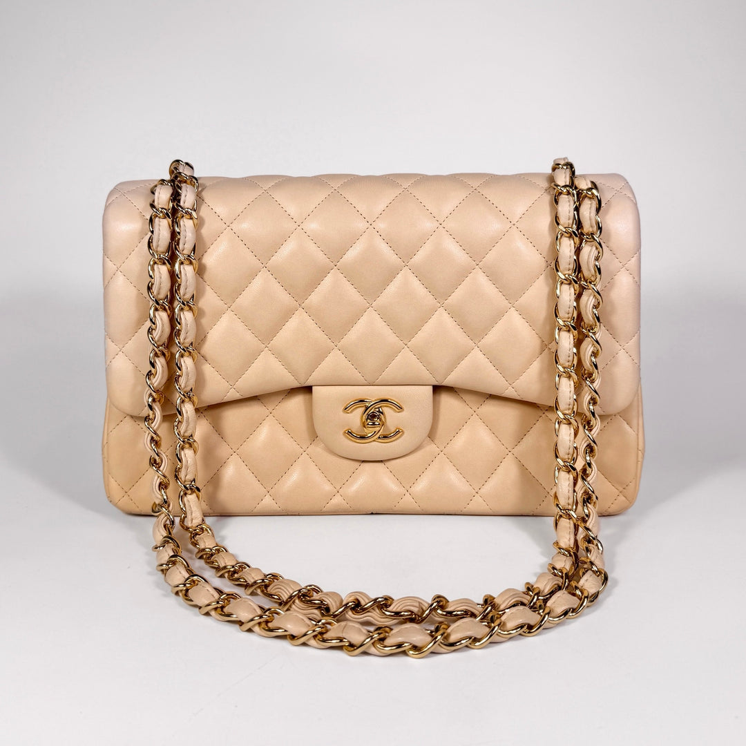 Chanel Quilted Lambskin Jumbo Double Flap Bag