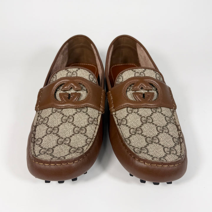Gucci GG Supreme Leather Driver Loafer - Men’s 8