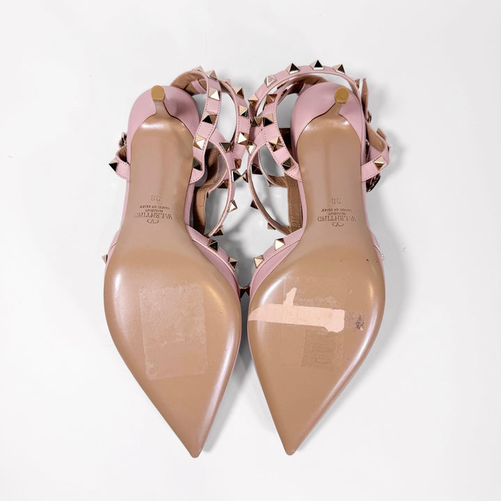 Valentino Nappa Rockstud Ankle Strap Pump Heel - Women’s 8