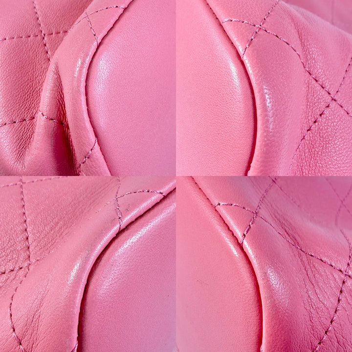 Chanel Quilted Calfskin Drawstring CC Bucket Bag