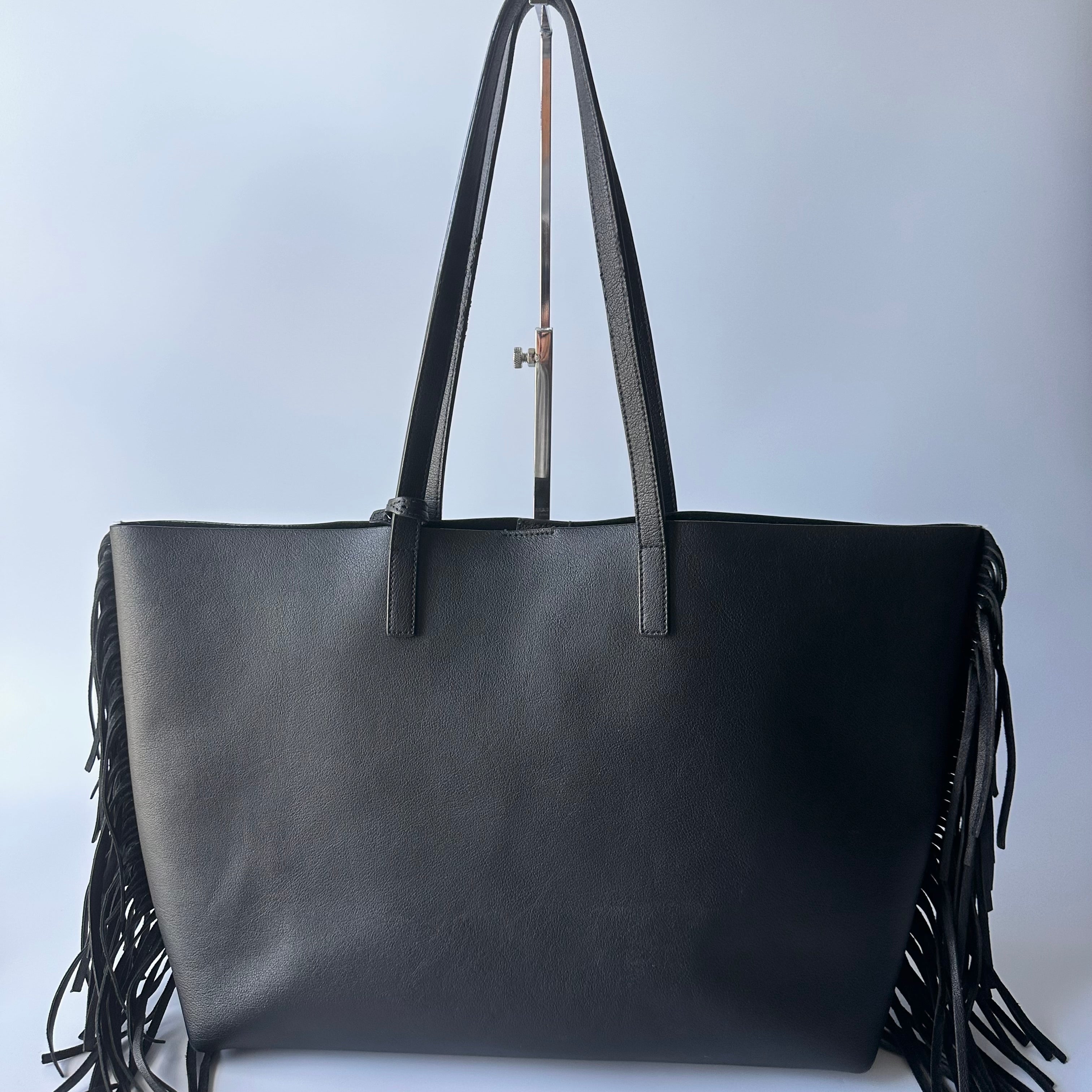 Saint Laurent East West Fringe Shopping Tote