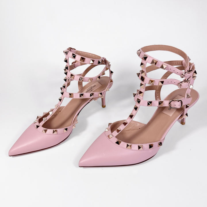Valentino Nappa Rockstud Ankle Strap Pump Heel - Women’s 8