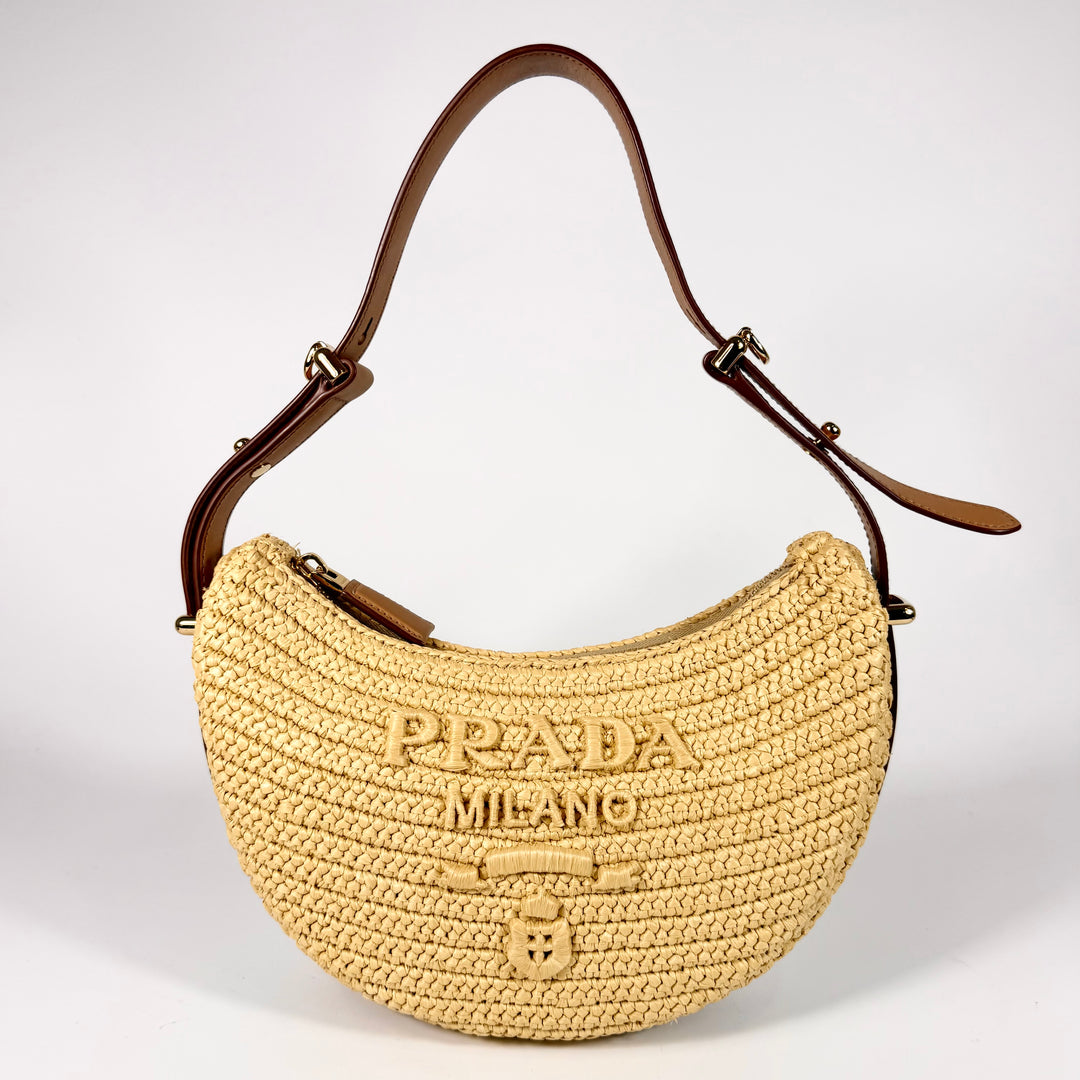 Prada Crochet Arqué Shoulder Bag