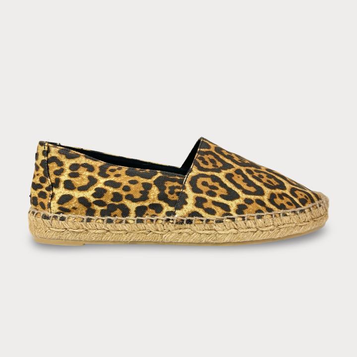 Saint Laurent Leopard Print Canvas Espadrille - Women’s 7.5