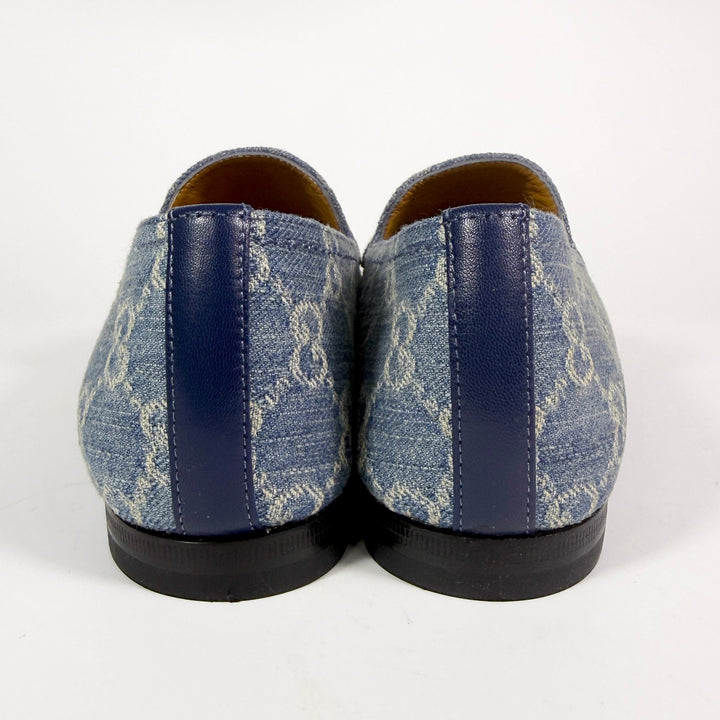 Gucci Denim GG Supreme Jordaan Horsebit Loafer - Women’s 6.5