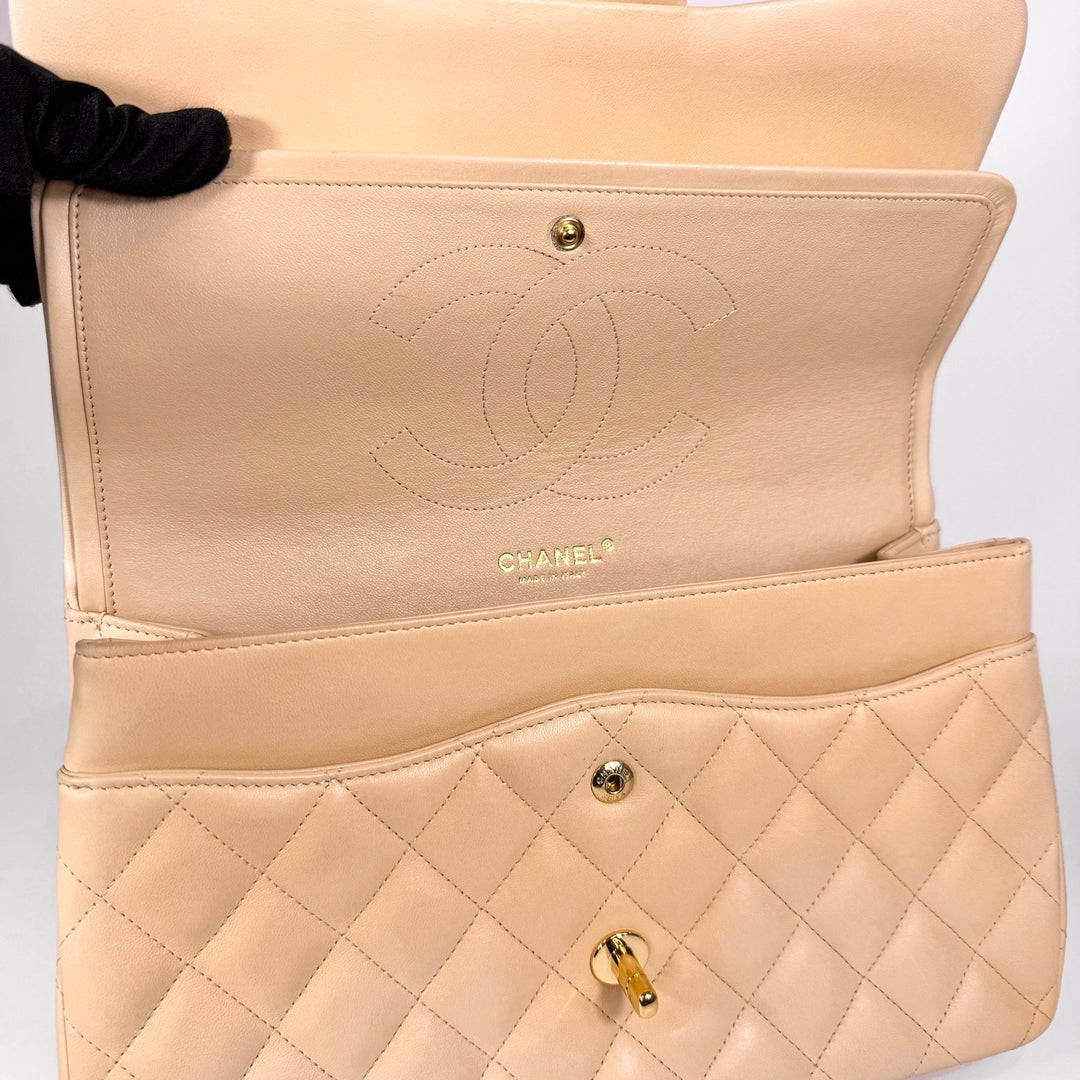 Chanel Quilted Lambskin Jumbo Double Flap Bag