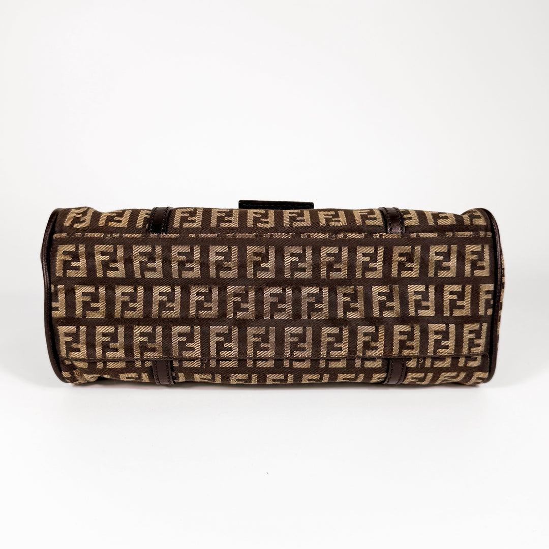 Fendi Zucchino Canvas Shoulder Bag