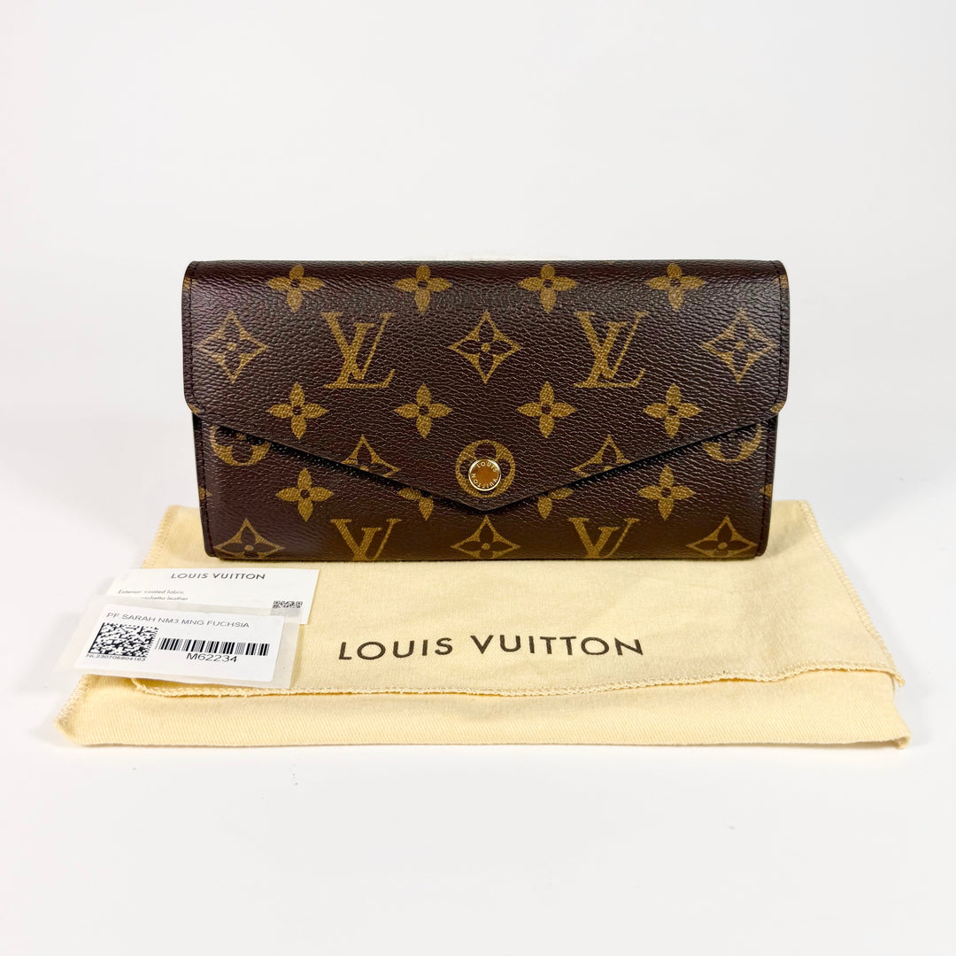 Louis Vuitton Monogram Sarah Wallet Fuchsia