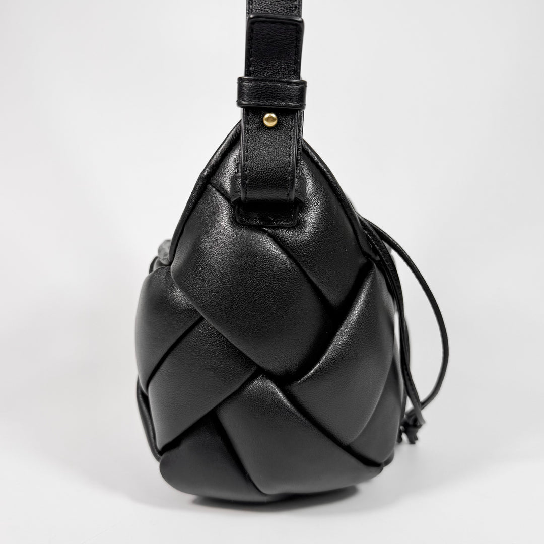 Bottega Veneta Lambskin Intreccio Small Helmet Bag