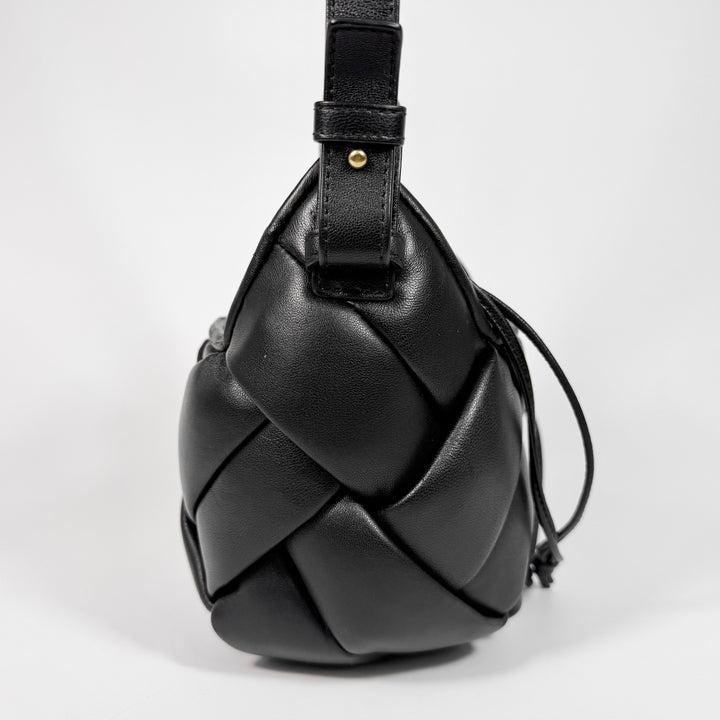 Bottega Veneta Lambskin Intreccio Small Helmet Bag