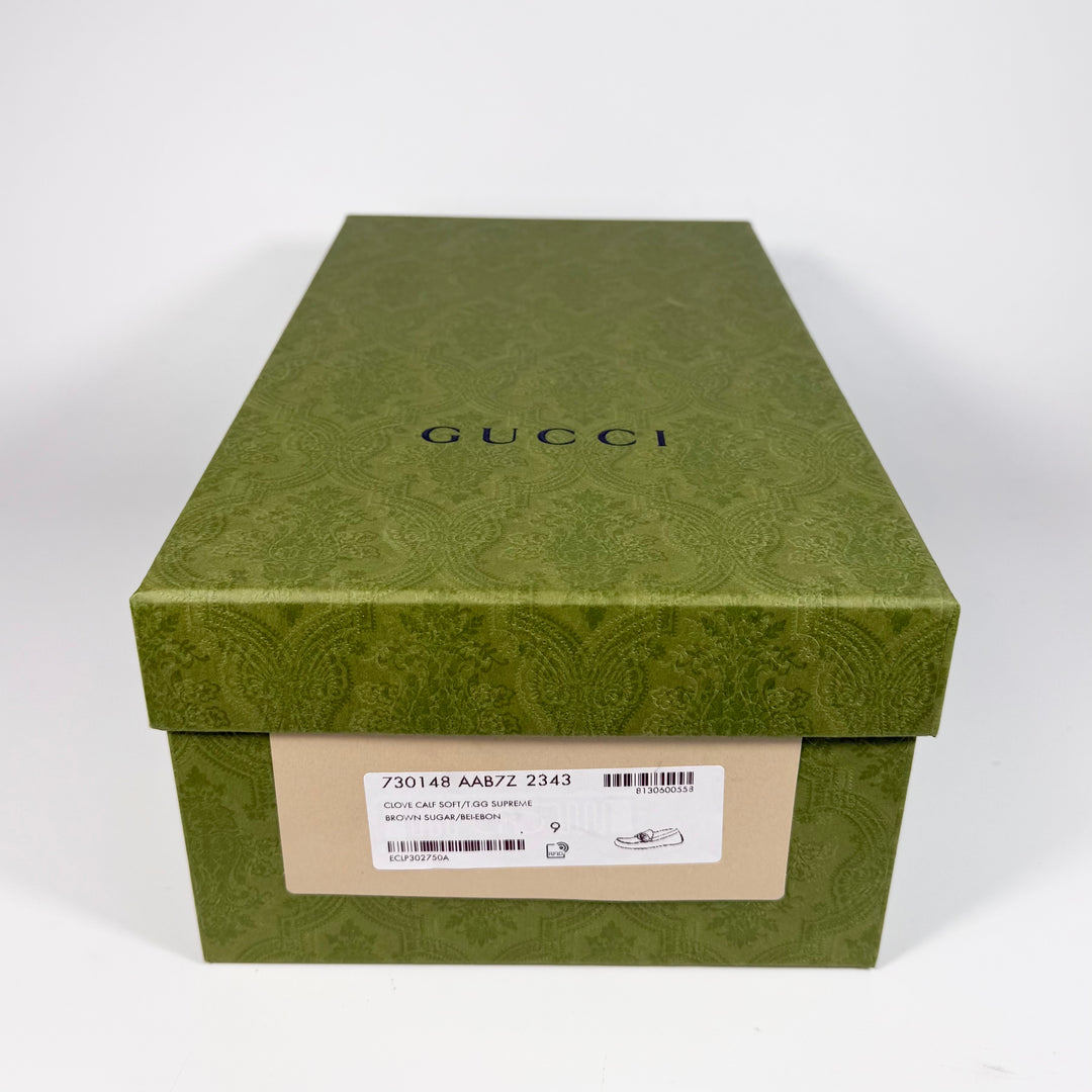 Gucci GG Supreme Leather Driver Loafer - Men’s 9.5