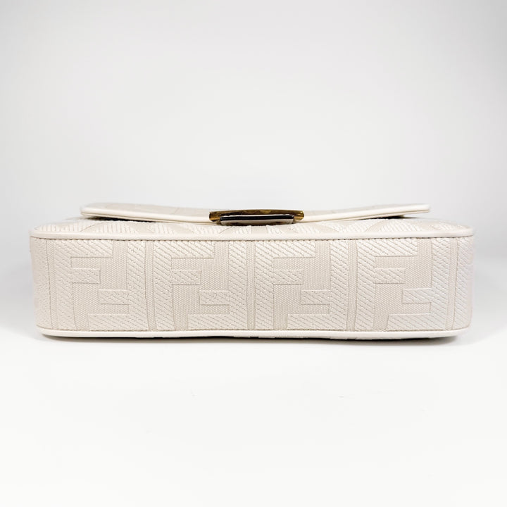 Fendi Embroidered FF Zucca Medium Baguette Bag