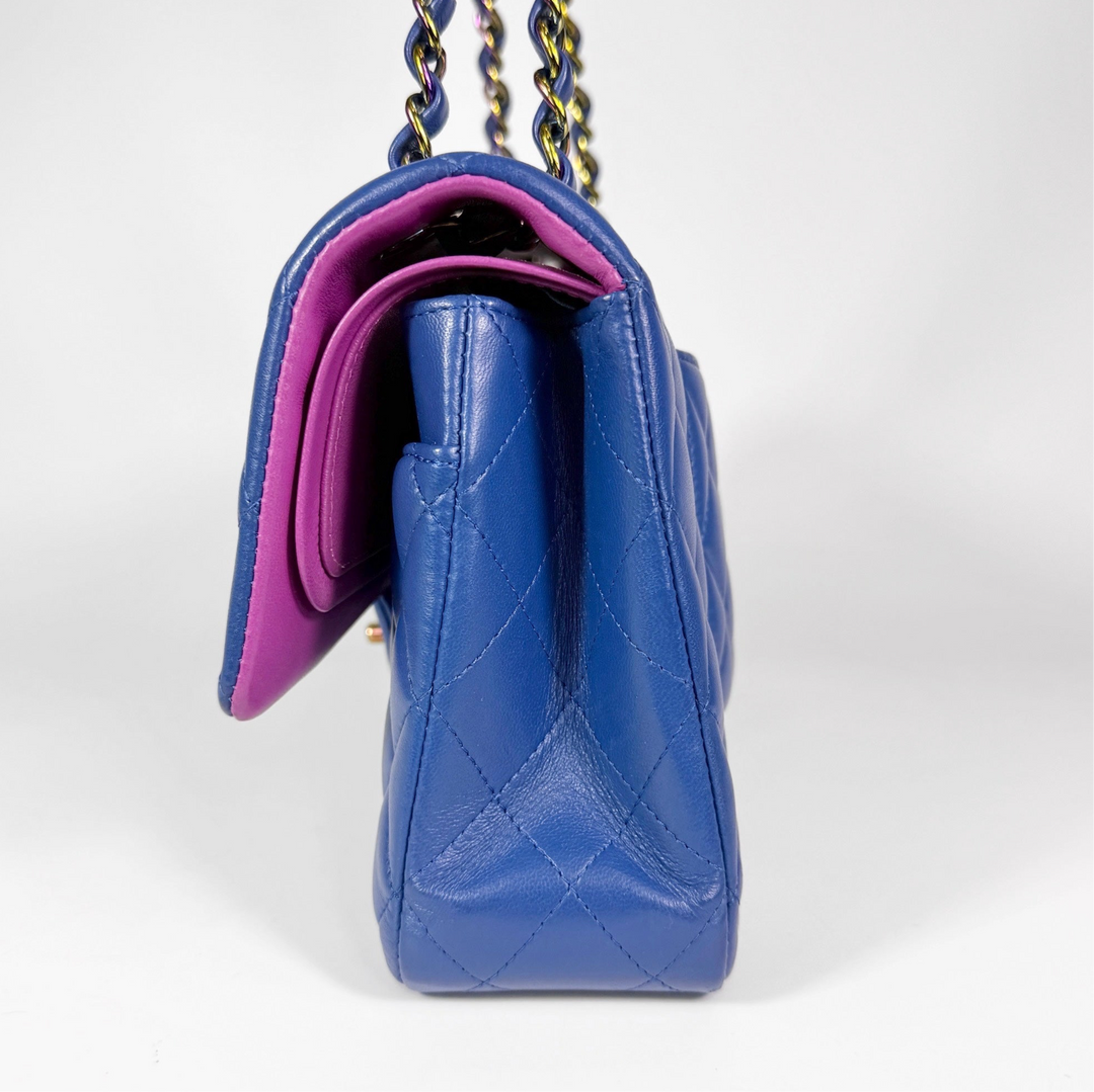 Chanel Rainbow Quilted Lambskin Medium Double Flap Bag