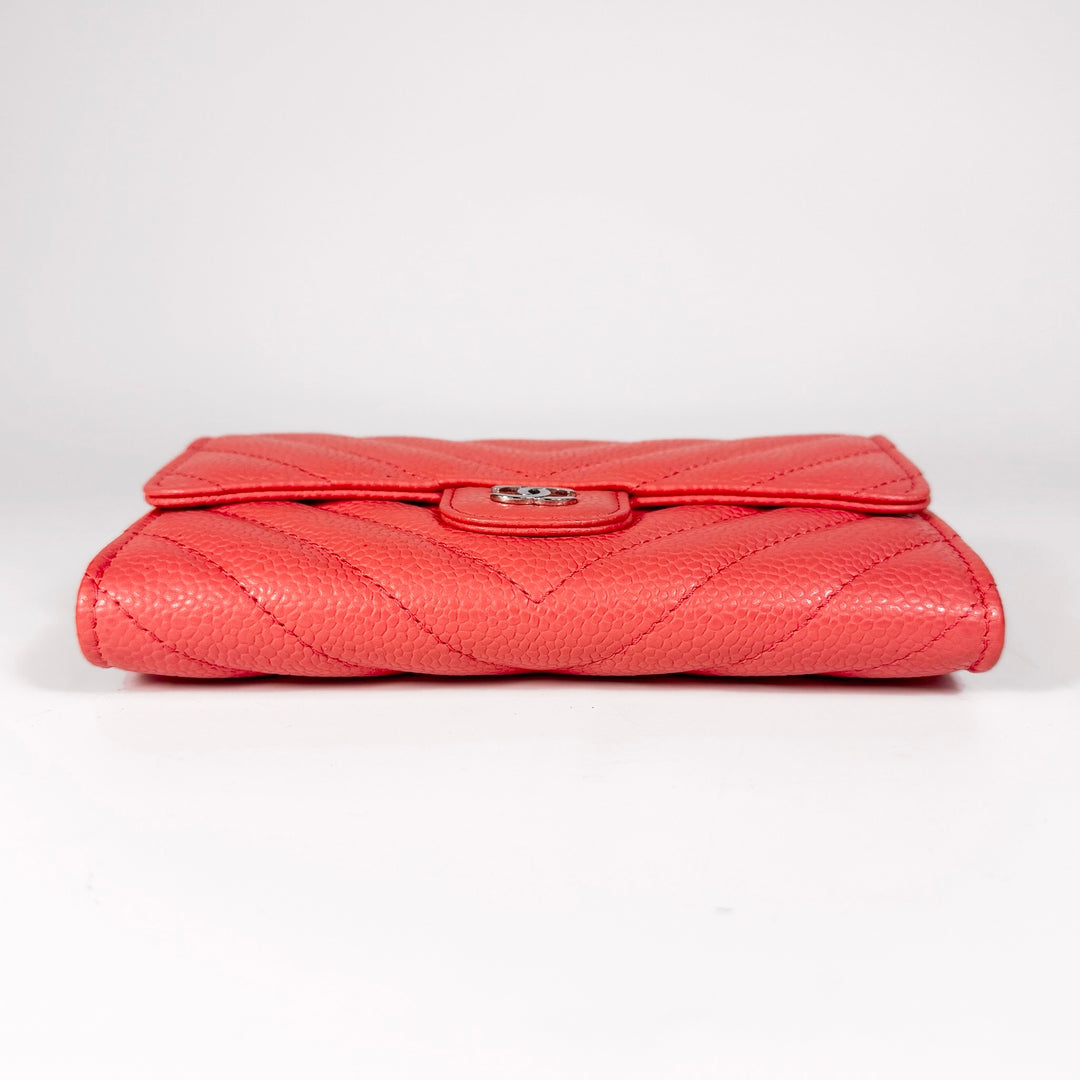 Chanel Chevron Caviar Classic Flap Wallet