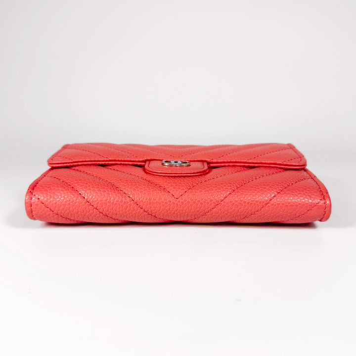Chanel Chevron Caviar Classic Flap Wallet