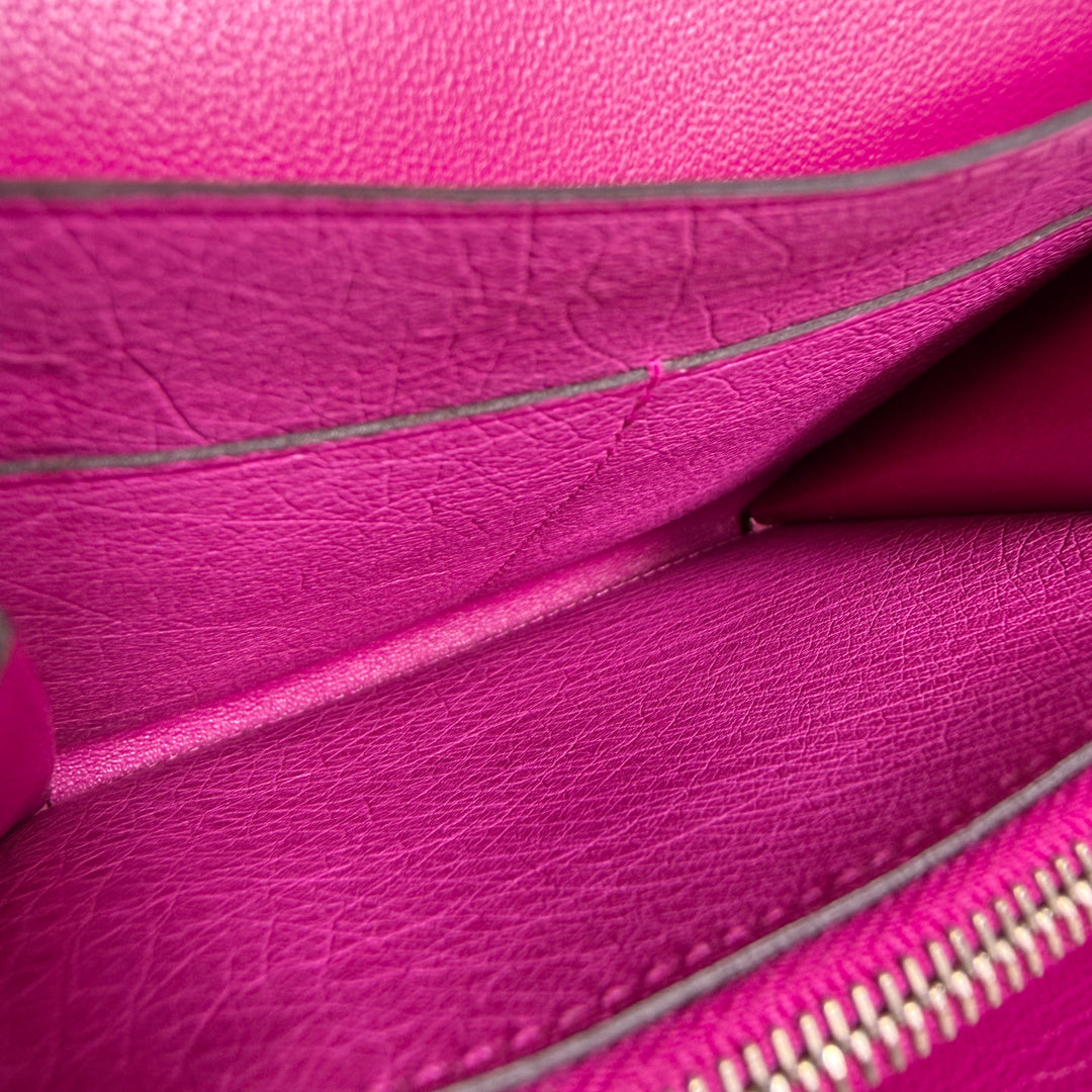 Hermès Fuchsia Ostrich Constance Wallet