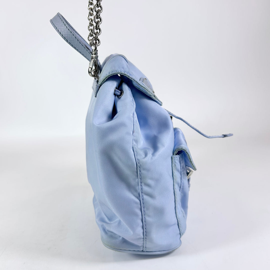 Prada Re-Nylon Mini Backpack Light Blue