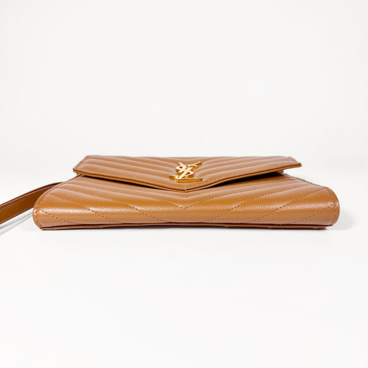 Saint Laurent Grain De Poudre Cassandre Flap Pouch