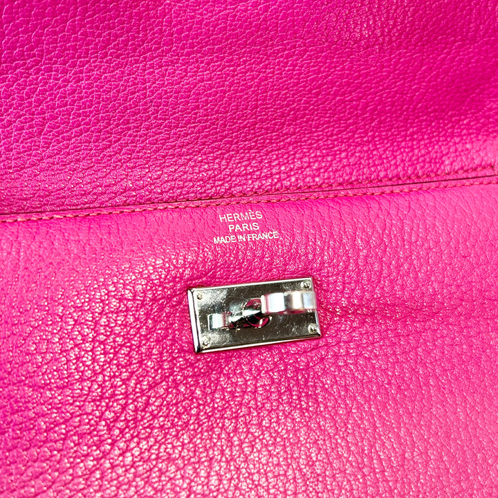 Hermès Magnolia Pink Kelly Wallet Palladium