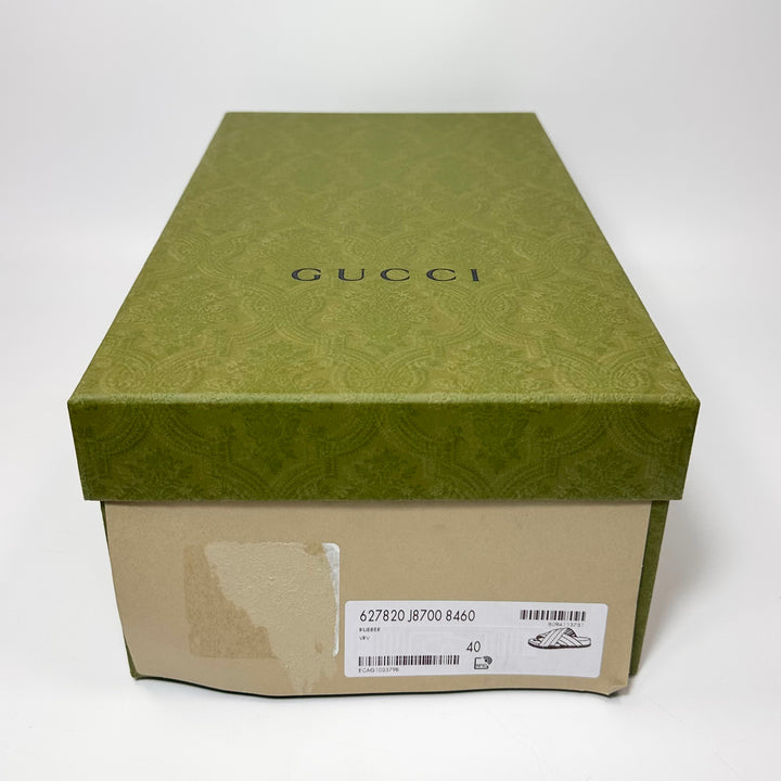 Gucci Rubber Web Criss Cross Slide Sandal - Women’s 10