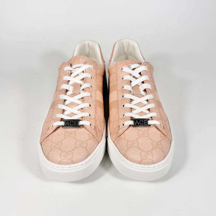 Gucci Pink GG Supreme Ace Sneaker - Women’s 7.5