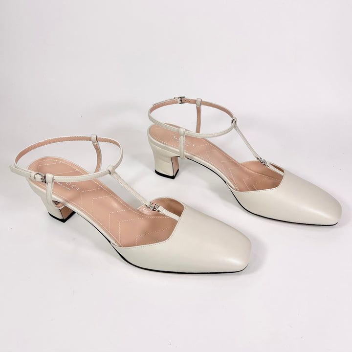 Gucci Petite GG Slingback Nappa Leather Heel - Women’s 10