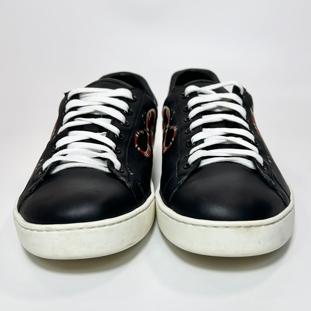 Gucci Snake Black Ace Sneaker - Men’s 10