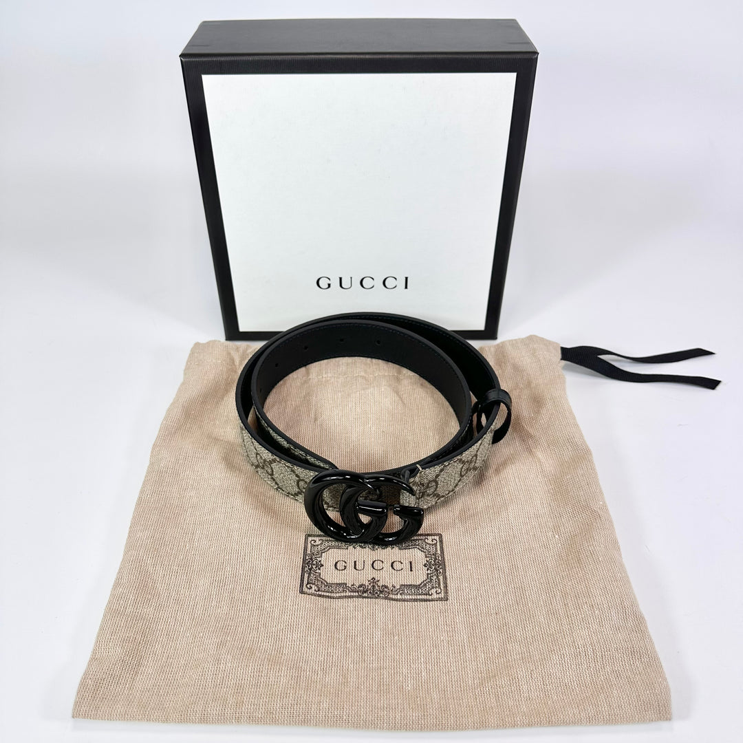 Gucci GG Marmont Monogram Belt Black 70 28