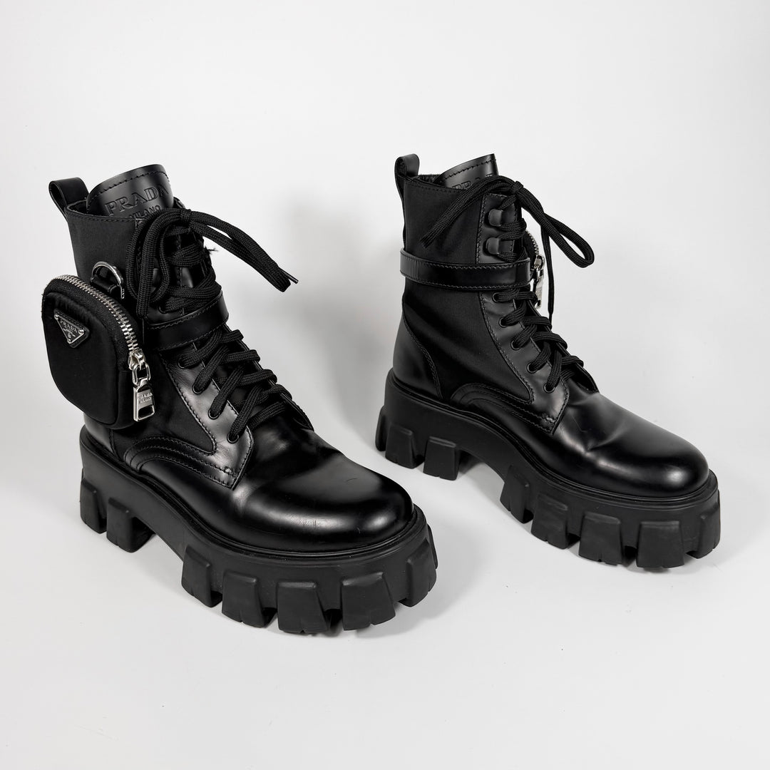 Prada Leather Monolith Combat Boot - Women’s 7.5