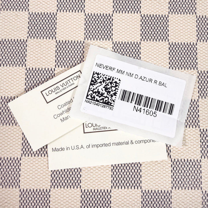 Louis Vuitton Damier Azur Neverfull MM
