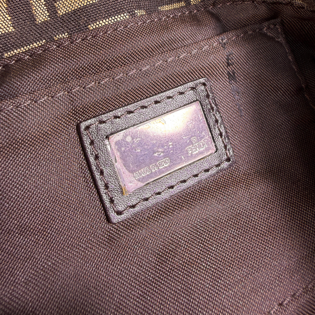 Fendi Zucchino Canvas Shoulder Bag