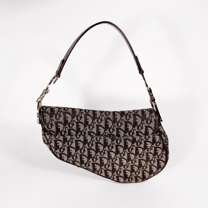 Christian Dior Oblique Canvas Saddle Bag